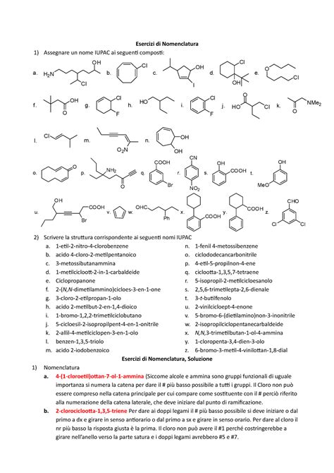 esercizi di chimica organica pdf